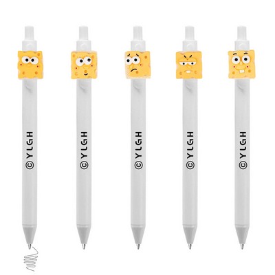 Click Activated Pen With Cute Cheese Cookie
