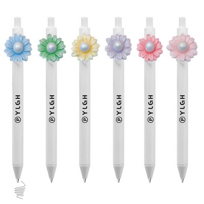Pearl Daisy Click Activated Pen