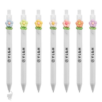 Green Leaf Flower Click Activated Pen