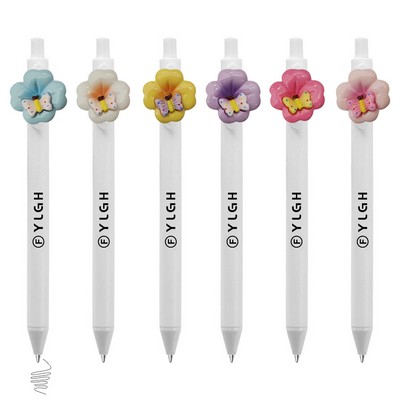 Butterfly Flower Click Activated Pen