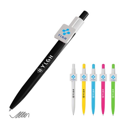 Colorful Click Pen With Square Clip