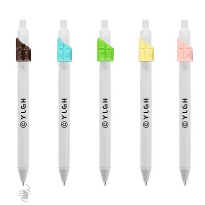 Click Activated Pen With Bitten Chocolate