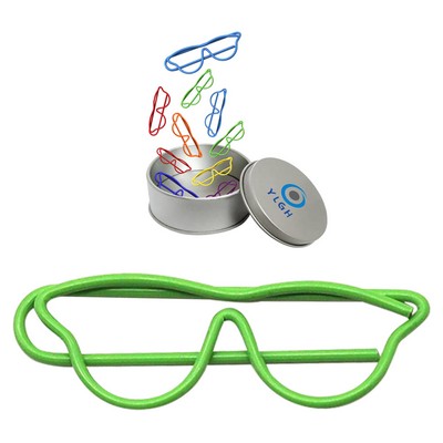 Eyeglasses Paper Pins With Tin Box