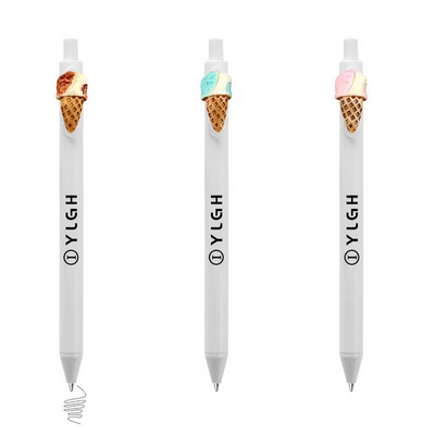 Ice Cream Cone Design Click Pen