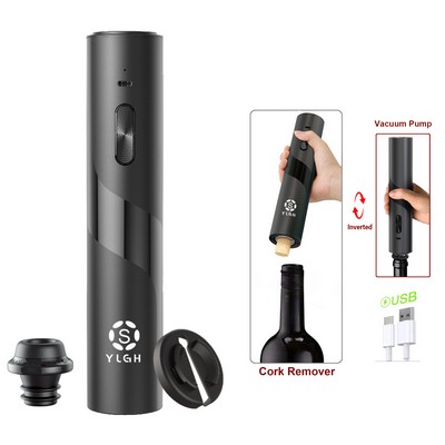Rechargeable Electric Wine Opener w/ Vacuum Kits