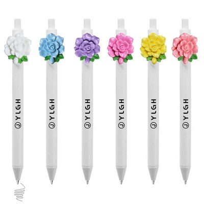 Click Activated Pen With Jasmine Flower