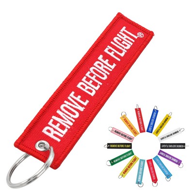 Embroidered Keyring Tag